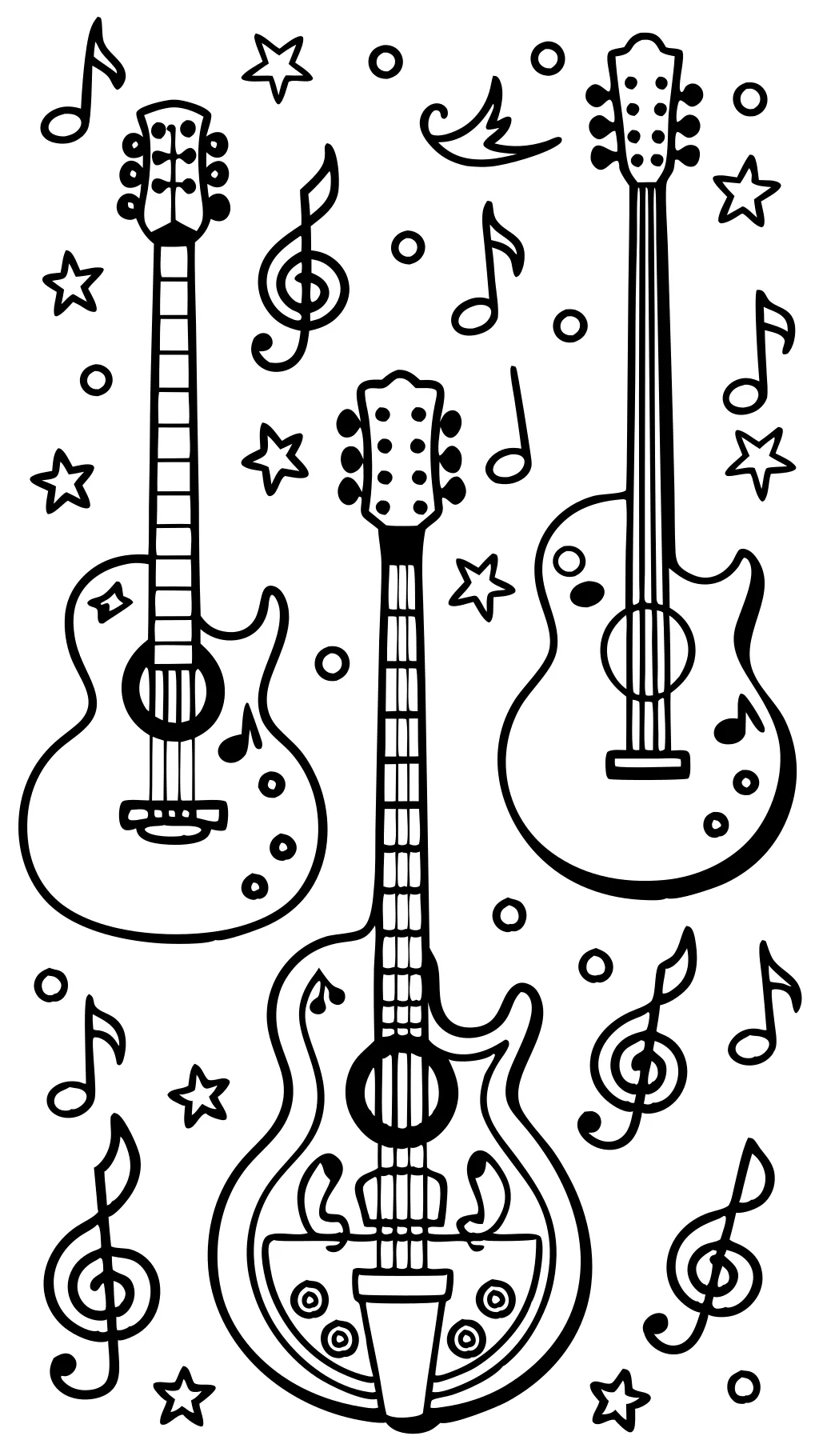 coloriage de guitare